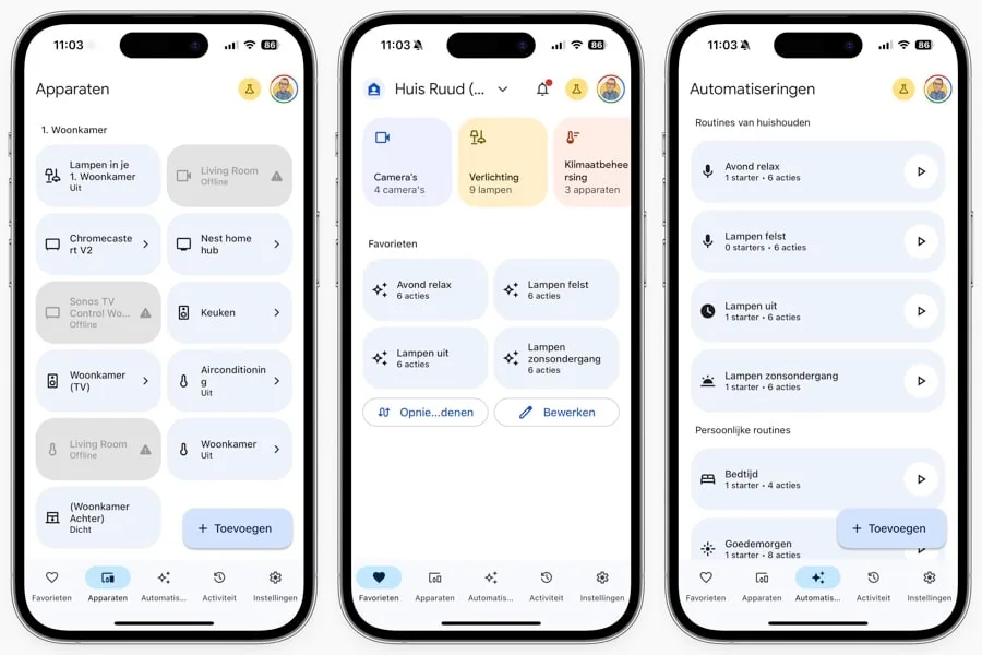 Google Home screenshots