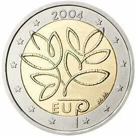 Photography of commemorative Euro coins